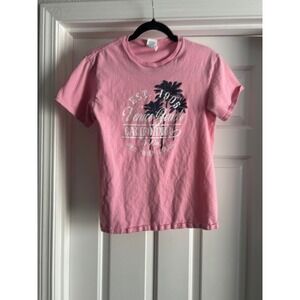 Both Y2K Pink Venice Beach California West Coast Classic Palm Tree Graphic tee s
